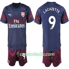 Camisolas de Futebol Arsenal FC Alexandre Lacazette 9 Criança Equipamento Alternativa 2018/19 Manga Curta